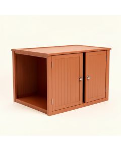 Summit Crossing Empty Furniture-Style Litter Enclosure - Terracotta (synthetic illustration; no displayed measurements)