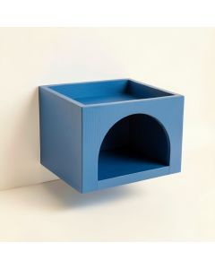 Meadow Edge Wall-Mounted Cat Perch - Blue (synthetic illustration; no displayed measurements)