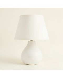 Maple Canyon Table Lamp With A Plain Fabric Shade - White (synthetic illustration; no displayed measurements)