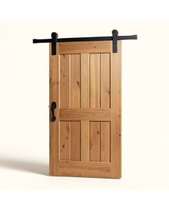 Paneled Painted Contrast Wood Barn Door With Installation Hardware Kit (synthetic illustration; no displayed measurements)