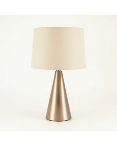 Field Crest Table Lamp With A Plain Fabric Shade - Beige (synthetic illustration; no displayed measurements)