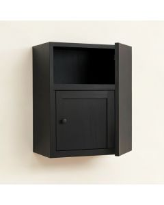 Aspen Bridge Wall-Mounted Entry Cabinet - Black (synthetic illustration; no displayed measurements)