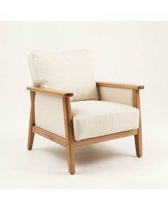 Moss Dell Upholstered Armchair - Cream (synthetic illustration; no displayed measurements)
