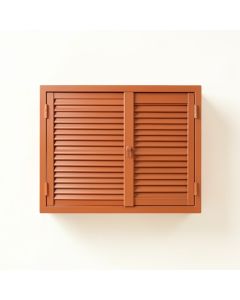 Ash Dell Wall-Mounted Entry Cabinet - Terracotta (synthetic illustration; no displayed measurements)