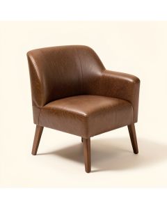 Glinda Arm Chair In Walnut (synthetic illustration; no displayed measurements)