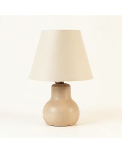 Briar Bend Table Lamp With A Plain Fabric Shade - Beige (synthetic illustration; no displayed measurements)