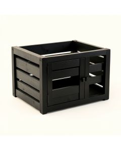 Hill Branch Empty Furniture-Style Pet Crate - Black (synthetic illustration; no displayed measurements)