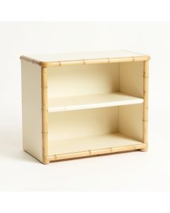 River Arc Low Bookcase - Cream (synthetic illustration; no displayed measurements)