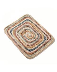 Supriya Abstract Hand Braided Cotton Multi Color Rug (synthetic illustration; no displayed measurements)