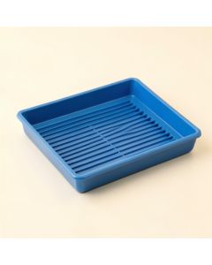 Maple Edge Empty Under-Desk Cable Tray - Blue (synthetic illustration; no displayed measurements)