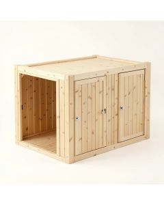 Meadow Bend Empty Furniture-Style Litter Enclosure - Beige (synthetic illustration; no displayed measurements)