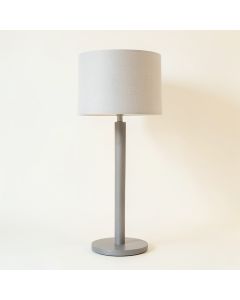 Slate Bend Floor Lamp With A Plain Fabric Shade - Gray (synthetic illustration; no displayed measurements)