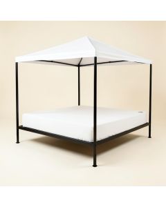 Baker Metal Canopy Bed (synthetic illustration; no displayed measurements)