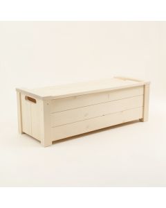 Slate Canyon Narrow Outdoor Storage Bench - Ivory (synthetic illustration; no displayed measurements)