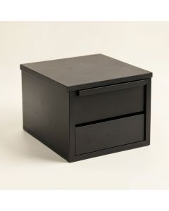 Reed Edge Small-Parts Storage Drawer Cabinet - Black (synthetic illustration; no displayed measurements)