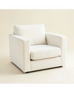 Birch Canyon Upholstered Armchair - White (synthetic illustration; no displayed measurements)