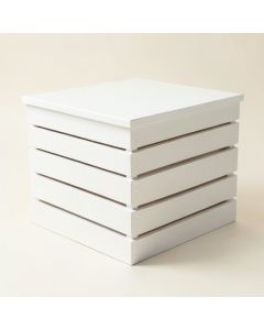 Wren Bridge Closed Outdoor Storage Box - White (synthetic illustration; no displayed measurements)