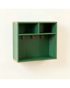 Rowan Bridge Wall-Mounted Entryway Organizer Shelf - Green (synthetic illustration; no displayed measurements)