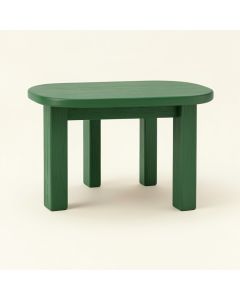 Meadow Arc Compact Balcony Table - Green (synthetic illustration; no displayed measurements)