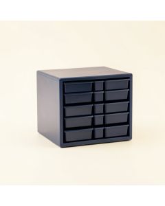 Sage Arc Small-Parts Storage Drawer Cabinet - Navy (synthetic illustration; no displayed measurements)