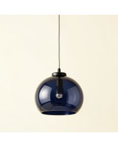 Vale Arc Pendant Light Suspended From One Plain Cable - Navy (synthetic illustration; no displayed measurements)