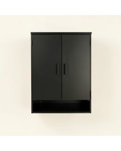 Laurel Dale Wall-Mounted Laundry Cabinet - Black (synthetic illustration; no displayed measurements)