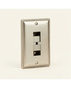 Classic Beaded 2-Gang Toggle Light Switch Wall Plate (synthetic illustration; no displayed measurements)
