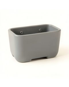 Briar Canyon Empty Railing Planter With Integral Brackets - Gray (synthetic illustration; no displayed measurements)