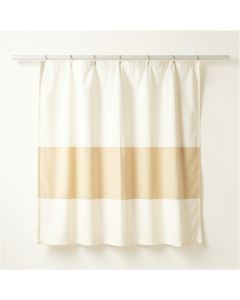 Wren Bend Shower Curtain Hanging Flat From A Plain Rod - Cream (synthetic illustration; no displayed measurements)