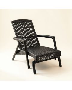 Cove Bridge Outdoor Lounge Chair - Black (synthetic illustration; no displayed measurements)