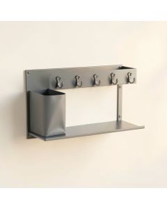 Vale Bridge Wall-Mounted Entryway Organizer Shelf - Gray (synthetic illustration; no displayed measurements)