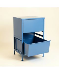 Shore Dale Freestanding Pull-Out Hamper Cabinet - Blue (synthetic illustration; no displayed measurements)