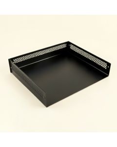 Aspen Bridge Empty Under-Desk Cable Tray - Black (synthetic illustration; no displayed measurements)