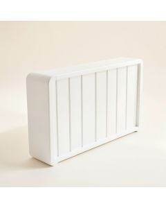 Juniper Crest Narrow Outdoor Storage Bench - White (synthetic illustration; no displayed measurements)