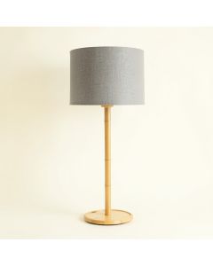 Alder Brook Floor Lamp With A Plain Fabric Shade - Gray (synthetic illustration; no displayed measurements)