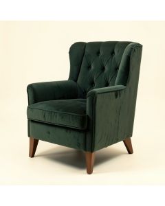28 '' Wide Tufted Velvet Wingback Chair (synthetic illustration; no displayed measurements)