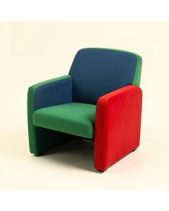 Single Armrest Kids Club Chair (synthetic illustration; no displayed measurements)