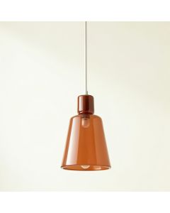 Holly Dale Pendant Light Suspended From One Plain Cable - Terracotta (synthetic illustration; no displayed measurements)