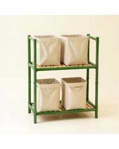 Cliff Bend Laundry Sorting Station With Plain Removable Bags - Green (synthetic illustration; no displayed measurements)