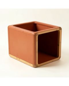 Slate Bluff Empty Furniture-Style Litter Enclosure - Terracotta (synthetic illustration; no displayed measurements)