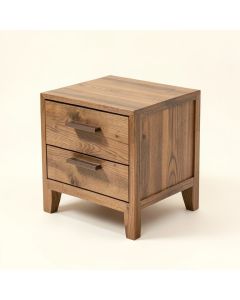 Brunella Solid Wood 2 Drawer End Table (synthetic illustration; no displayed measurements)