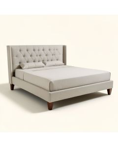 Rothley Queen Tufted Upholstered Low Profile Standard Bed (synthetic illustration; no displayed measurements)