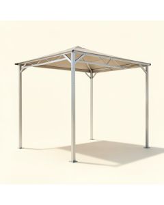 10 Ft. D Aluminum Pergola With Canopy (synthetic illustration; no displayed measurements)