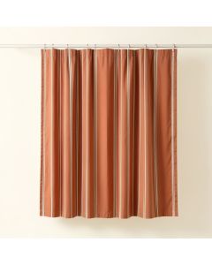 Field Crest Shower Curtain Hanging Flat From A Plain Rod - Terracotta (synthetic illustration; no displayed measurements)