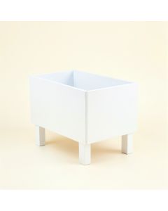 Slate Bend Empty Raised Planter - White (synthetic illustration; no displayed measurements)