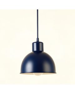 Flint Brook Pendant Light Suspended From One Plain Cable - Navy (synthetic illustration; no displayed measurements)