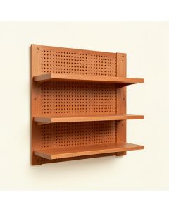 Lake Bluff Empty Wall-Mounted Tool Organizer Panel - Terracotta (synthetic illustration; no displayed measurements)