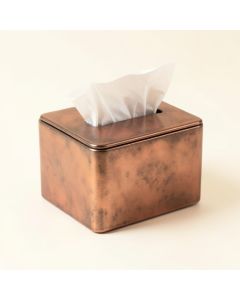 Hand Hammered Metal Tissue Box Cover (synthetic illustration; no displayed measurements)
