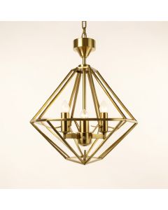 Kelly 4 - Light Lantern Geometric Chandelier (synthetic illustration; no displayed measurements)