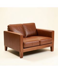 Hailee 84 '' Genuine Leather Square Arm Sofa (synthetic illustration; no displayed measurements)